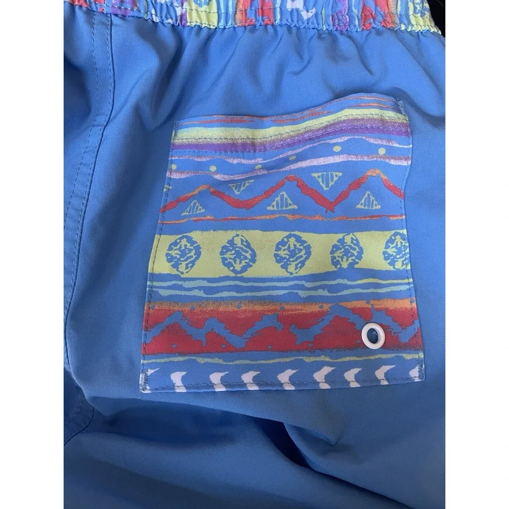 Cabana by‎ Crown & Ivy  Youth  Swim Shorts Large Blue Drawstring